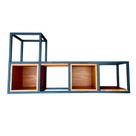 Nicho Decorativo para Parede Com Prateleiras Estilo Industrial Ferro cor Preta e Madeira Maciça Cor Castanheira