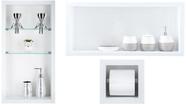 Nicho Em Porcelanato Para Banheiro - kit com 3 peças (Branco)