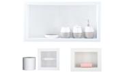 Nicho Em Porcelanato Para Banheiro - Kit com 3 peças (Branco)