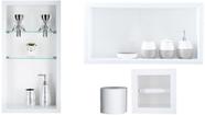 Nicho Em Porcelanato Para Banheiro - kit com 3 peças (Branco)