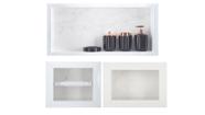 Nicho Em Porcelanato Para Banheiro - kit com 3 peças (Carrara)