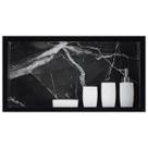 Nicho Em Porcelanato Polido Para Banheiro Porta Shampoo Lavabo Box 61x31x11 cm Calacata Black