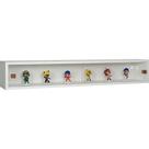 Nicho Funko Portas Correr Acrílico Branco 100x16x18 Puxador Montante Natural