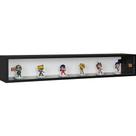 Nicho Funko Portas Correr Acrílico Preto 100x16x18 Puxador Montante Natural