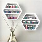 Nicho Hexagonal Com Divisórias Para Esmalte Decoração