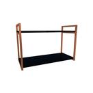 Nicho Industrial 2 Prateleiras Bahamas Ferro Cobre Tampo Preto 60cm