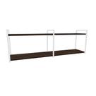 Nicho Industrial 2 Prateleiras Copacabana Ferro Branco Tampo Amêndoa 120cm