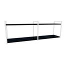 Nicho Industrial 2 Prateleiras Copacabana Ferro Branco Tampo Preto 120cm
