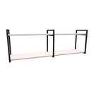 Nicho Industrial 2 Prateleiras Copacabana Ferro Preto Tampo Branco 120cm