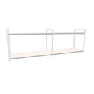 Nicho Industrial 2 Prateleiras Grécia Ferro Branco Tampo Branco 100cm