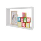 Nicho Infantil Organizador Multiuso Grande Retangular Branco MDP Brinquedos Decoração