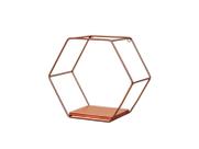 Nicho Marrom Hexagonal 28x25cm 1 Prateleira - Shangai 23-543