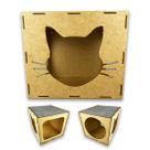 Nicho Mdf Cru Para Gato Pet C/ Carpete Arranhador Playground