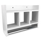 Nicho Mdf De Parede Para Banheiro Porta Toalha Suspenso Branco