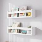 Nicho Mdf de Parede Para Livros Infantis Prateleira Para Organizar Brinquedos Quarto de Bebê 2un55cm