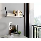 Nicho MDF Prateleira Branco com suporte metal 65cm