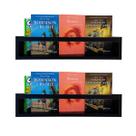 Nicho Mdf Preto Para Livro Infantil Prateleira Porta Pelúcia Brinquedo Boneco 2Pç 55cm