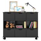 Nicho Organizador 6 Gavetas Preto - Qmovi Nicho Organizador 6 Gavetas Preto - Qmovi