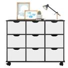 Nicho Organizador 9 Gavetas Preto Branco - Qmovi