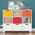 Nicho Organizador com Rodinhas Portland Branco com Gavetas Brancas e Coloridas