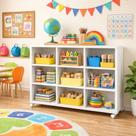 Nicho Organizador Estante Multiuso 9 Nichos Com Rodízios Para Sala, Quarto, Home Office e Brinquedos Nicho Organizador Estante Multiuso 9 Nichos Com Rodízios Para Sala, Quarto, Home Office e Brinquedos
