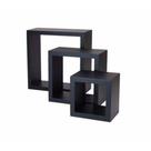 Nicho Organizador kit 3 peças Preto 100% MDF Decoração
