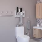 Nicho Organizador Porta Toalha Toalheiro Banheiro Lavabo Mdf