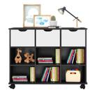 Nicho Organizador Preto com 3 Gavetas Brancas - Qmovi