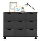 Nicho Organizador Preto com 9 gavetas Pretas - Qmovi Nicho Organizador Preto com 9 gavetas Pretas - Qmovi