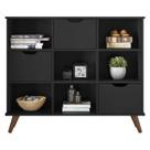 Nicho Organizador Retrô 3 Gavetas Preto - Qmovi Nicho Organizador Retrô 3 Gavetas Preto - Qmovi