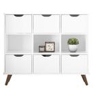 Nicho Organizador Retrô 6 Gavetas Branco - Qmovi Nicho Organizador Retrô 6 Gavetas Branco - Qmovi