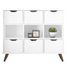 Nicho Organizador Retrô 6 Gavetas Branco - Qmovi Nicho Organizador Retrô 6 Gavetas Branco - Qmovi