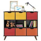 Nicho Organizador Retrô 6 Gavetas Preto Colors - Qmovi Nicho Organizador Retrô 6 Gavetas Preto Colors - Qmovi