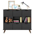 Nicho Organizador Retrô 6 Gavetas Preto - Qmovi Nicho Organizador Retrô 6 Gavetas Preto - Qmovi