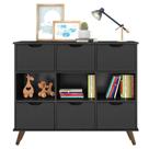 Nicho Organizador Retrô 6 Gavetas Preto - Qmovi Nicho Organizador Retrô 6 Gavetas Preto - Qmovi