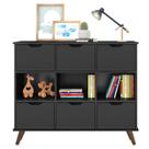 Nicho Organizador Retrô 6 Gavetas Preto - Qmovi Nicho Organizador Retrô 6 Gavetas Preto - Qmovi