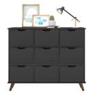 Nicho Organizador Retrô 9 Gavetas Preto - Qmovi Nicho Organizador Retrô 9 Gavetas Preto - Qmovi
