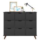 Nicho Organizador Retrô 9 Gavetas Preto - Qmovi