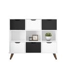 Nicho Organizador Retro Branco com 6 Gavetas Branco/Preto Nicho Organizador Retro Branco com 6 Gavetas Branco/Preto