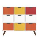 Nicho Organizador Retro Branco com 9 Gavetas Branco/Colorida Nicho Organizador Retro Branco com 9 Gavetas Branco/Colorida