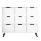 Nicho Organizador Retro Branco com 9 Gavetas Brancos