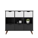 Nicho Organizador Retro Preto com 6 Gavetas Branco/Preto Nicho Organizador Retro Preto com 6 Gavetas Branco/Preto