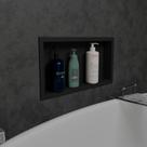 Nicho P/ Banheiro E Cozinha Parede Embutir 33x63cm Preto e Branco