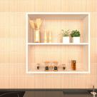 Nicho P15cm Minimalista Branco MDF Organizador Cozinha - Rufatto Decorações