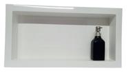 Nicho Para Banheiro E Cozinha Parede Embutir 32,5x62,5x8 Bco