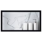 Nicho Para Banheiro Em Porcelanato Polido Porta Shampoo - 60 x 30 x 11 cm (Carrara Com Bordas Preto)