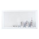 Nicho Para Banheiro Em Porcelanato Polido Porta Shampoo Sabonete Organizador - Branco 60