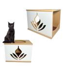 Nicho Para Gato Flor de Lotus Resistente Montado com Carpete Antiderrapante Com kit Fixação Casinha Suspensa Para Gato