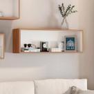 Nicho para Livro Retangular de Parede 99x33 Cm MDF Freijó Off White Dalla Costa