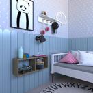 Nicho para Quarto Infantil Bramov Móveis Carvalho Mel Nicho para Quarto Infantil Bramov Móveis Carvalho Mel
